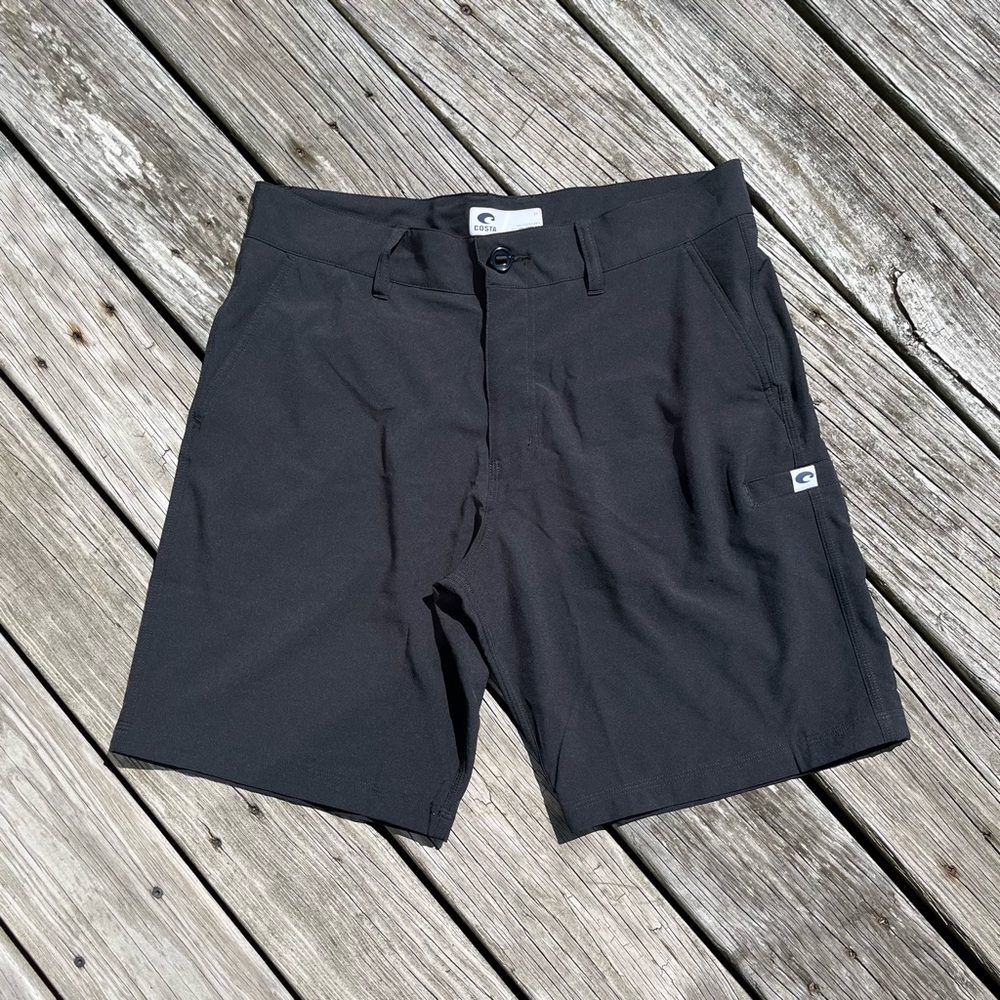 Men’s Costa Lightweight Shorts Unlined Pockets Zipper Fly Button Waist